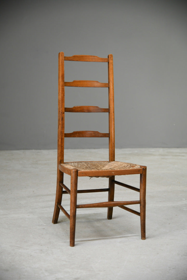 Rustic Beech & Rush Ladderback Chair
