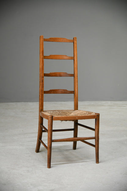 Rustic Beech & Rush Ladderback Chair