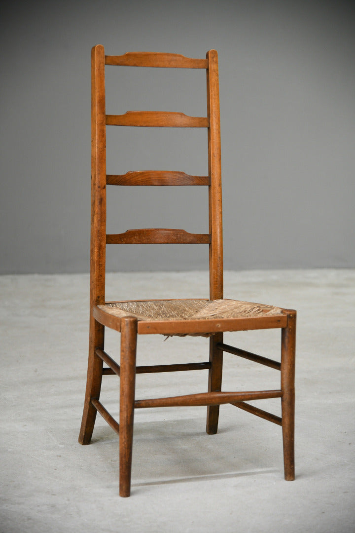 Rustic Beech & Rush Ladderback Chair