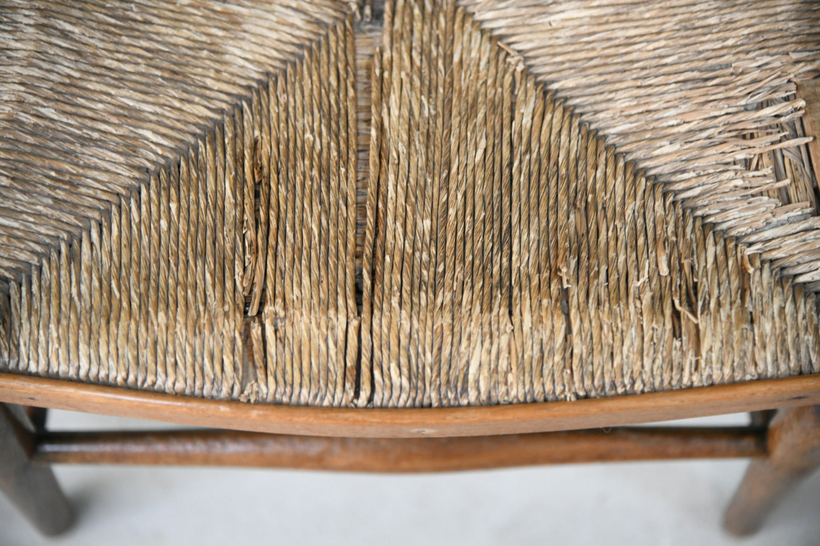 Rustic Beech & Rush Ladderback Chair