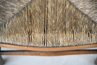 Rustic Beech & Rush Ladderback Chair