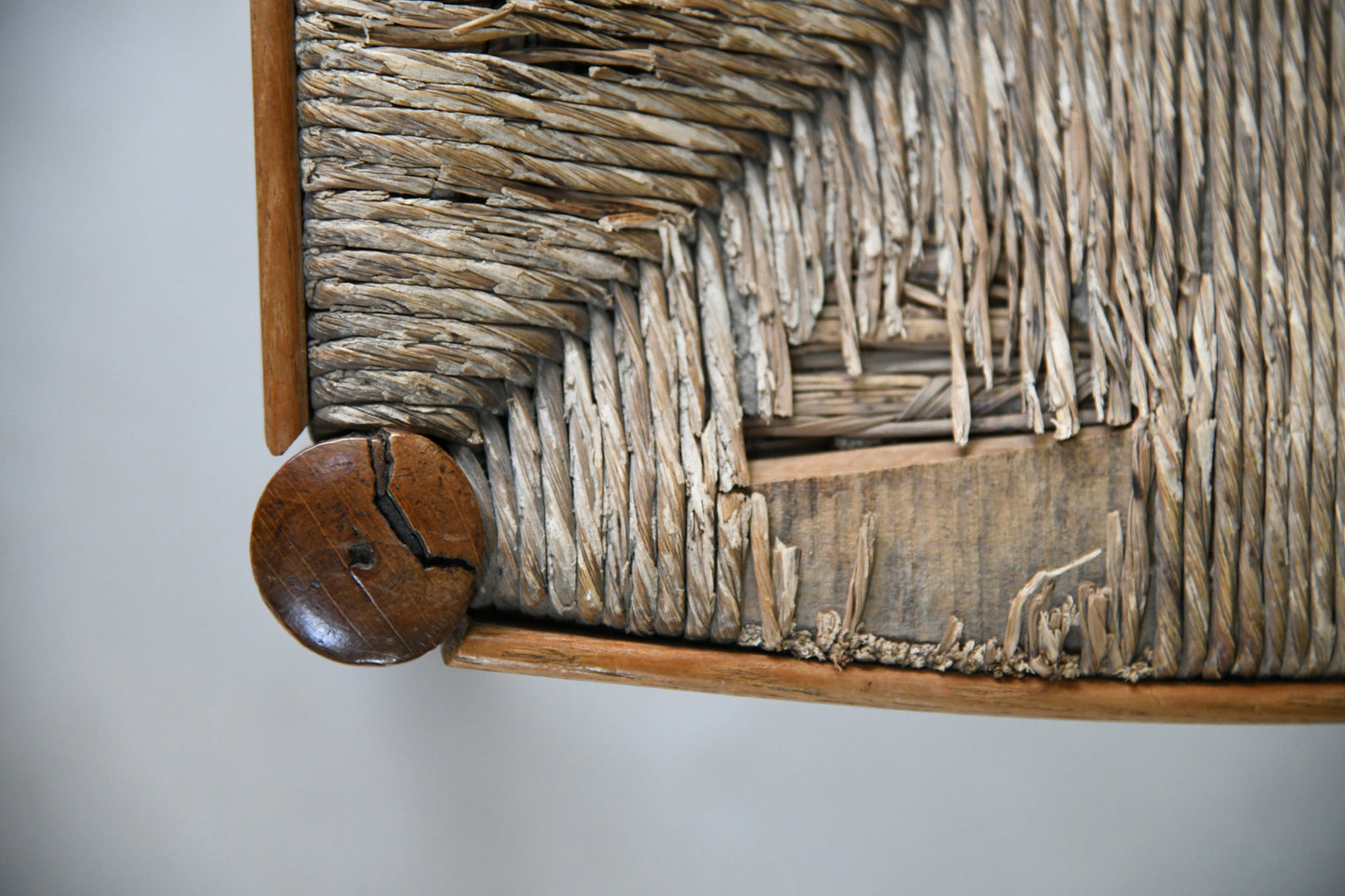 Rustic Beech & Rush Ladderback Chair