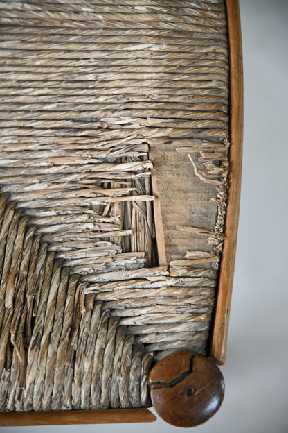 Rustic Beech & Rush Ladderback Chair