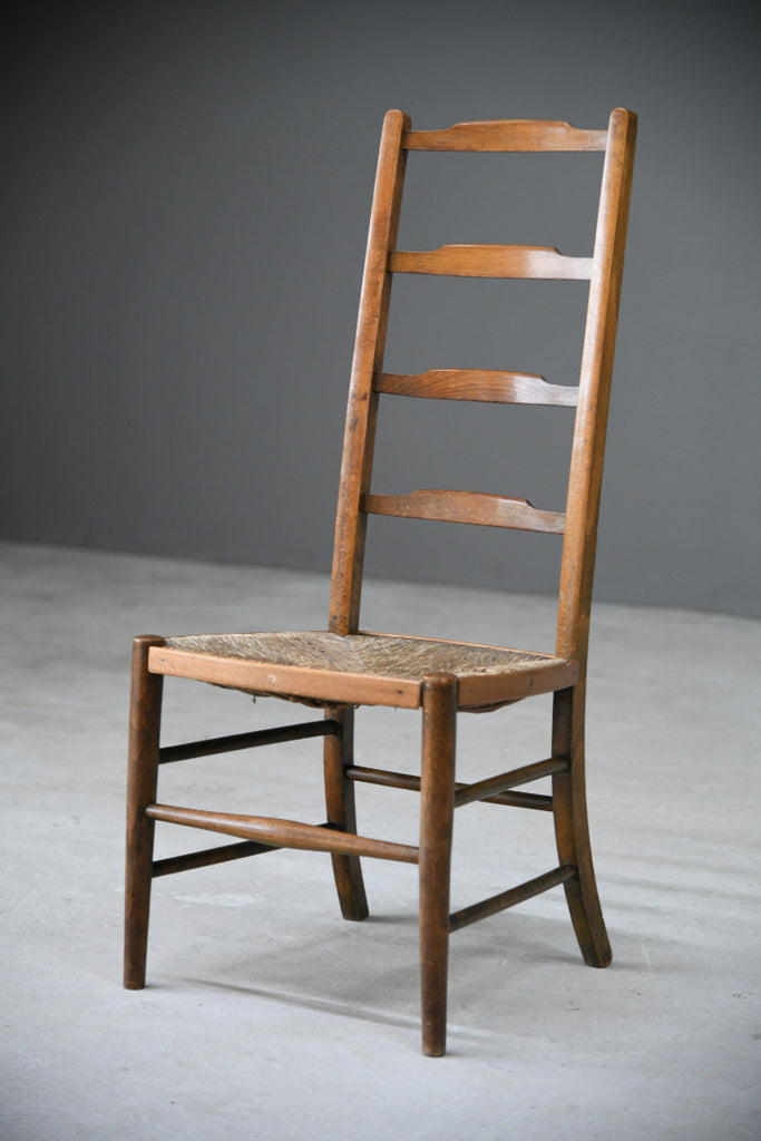 Rustic Beech & Rush Ladderback Chair