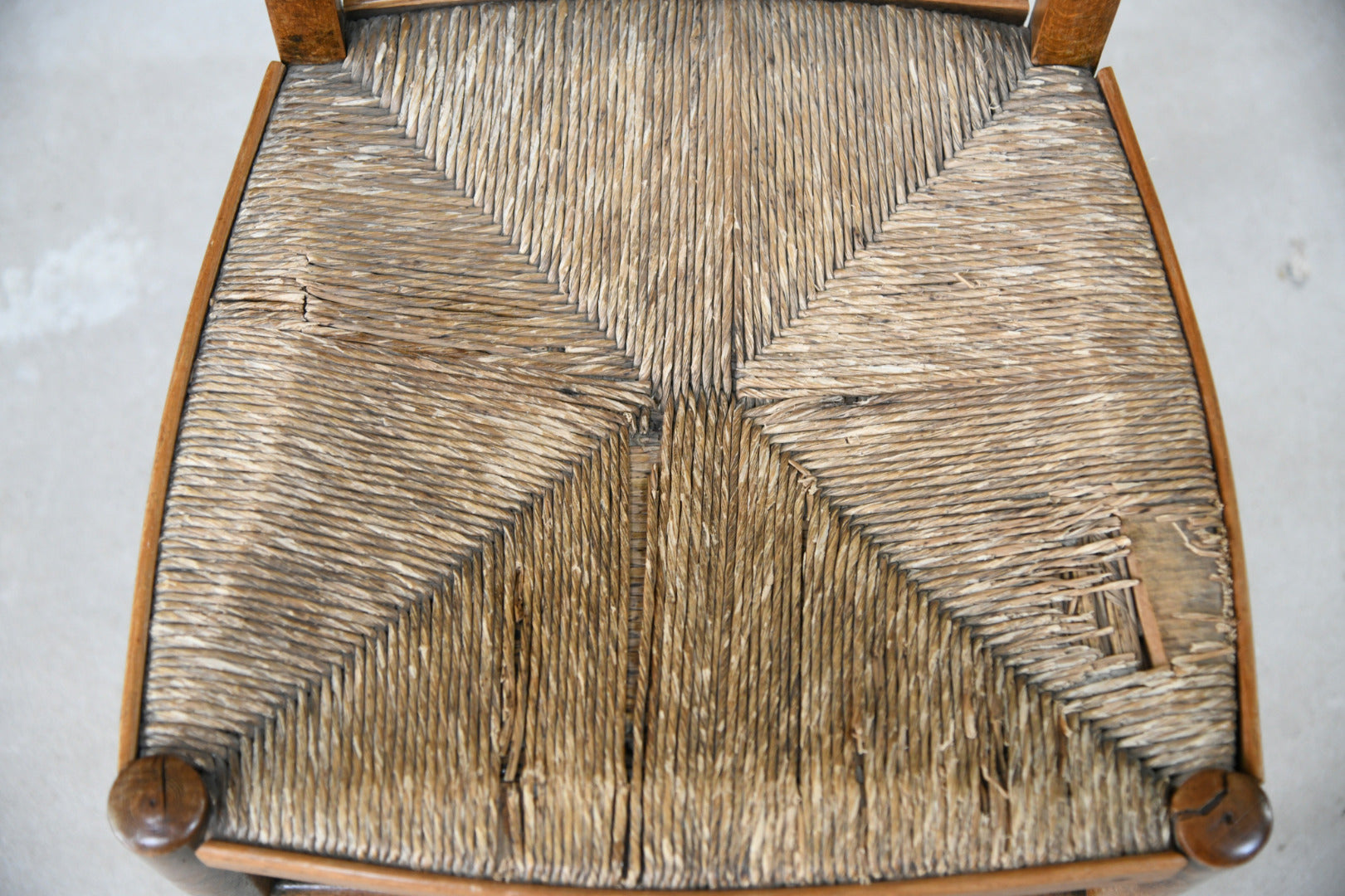 Rustic Beech & Rush Ladderback Chair