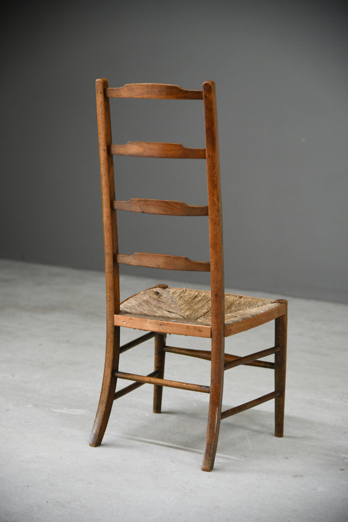 Rustic Beech & Rush Ladderback Chair
