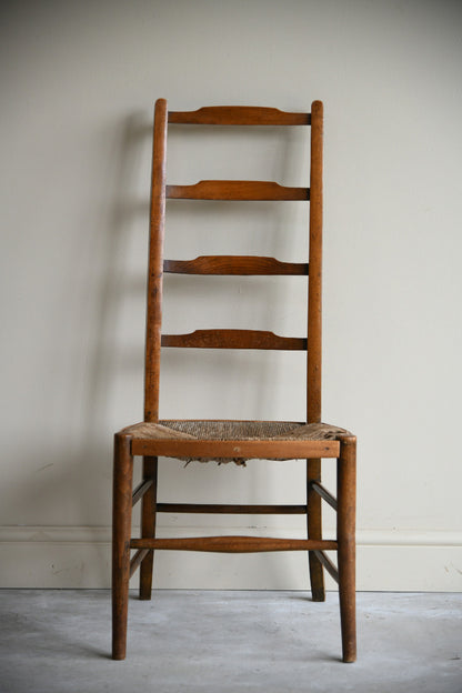 Rustic Beech & Rush Ladderback Chair