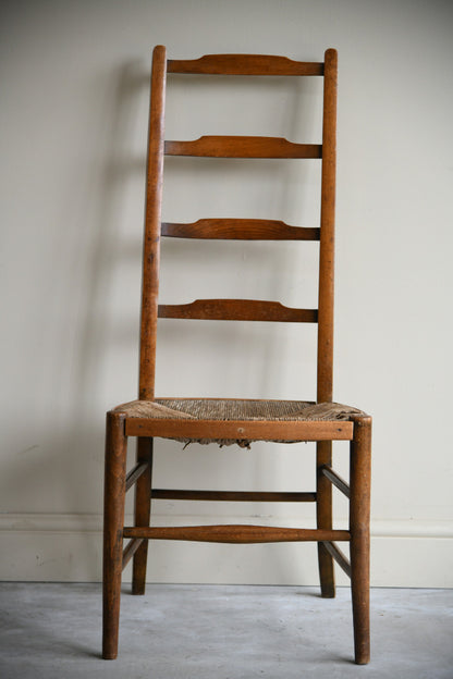 Rustic Beech & Rush Ladderback Chair