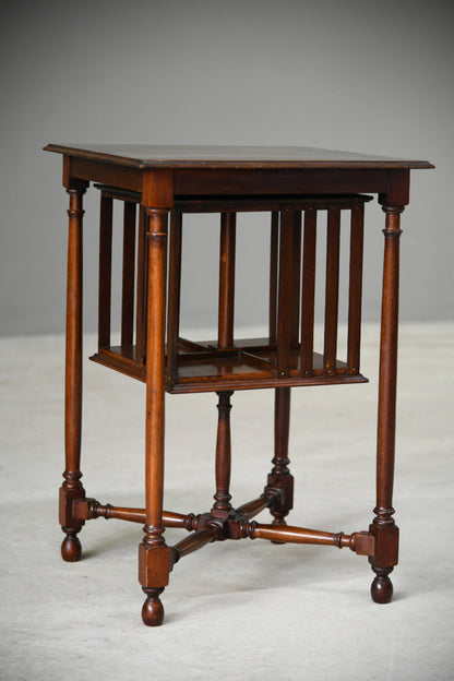 Edwardian Mahogany Revolving Bookcase Table