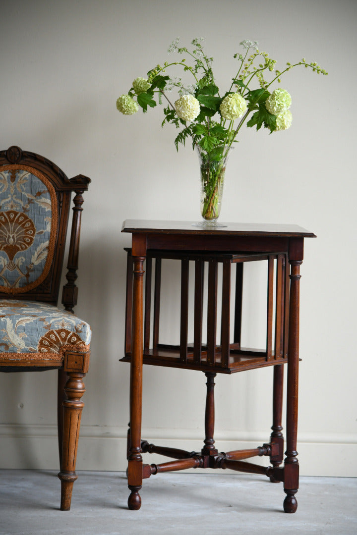 Edwardian Mahogany Revolving Bookcase Table