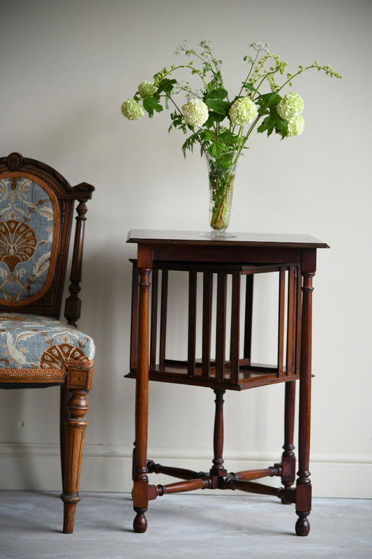 Edwardian Mahogany Revolving Bookcase Table