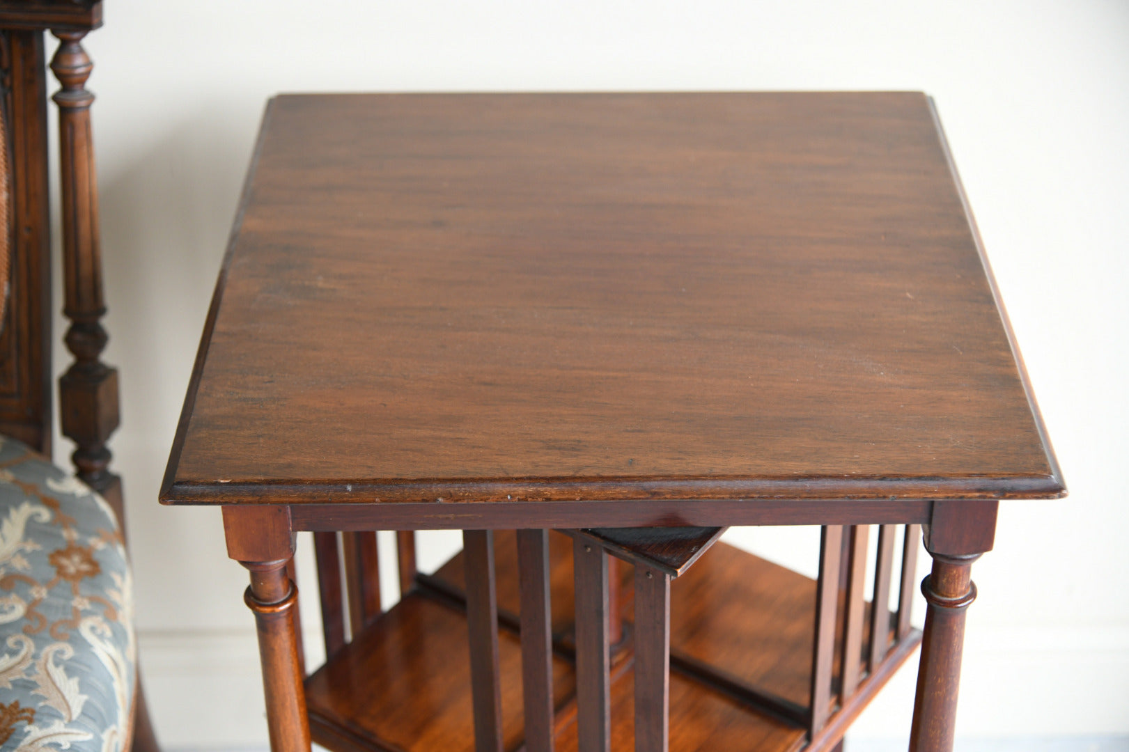 Edwardian Mahogany Revolving Bookcase Table