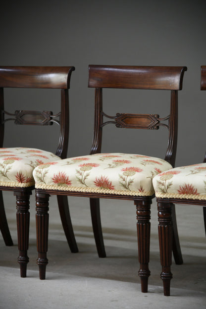 Set 4 Antique Mahogany Dining Chairs