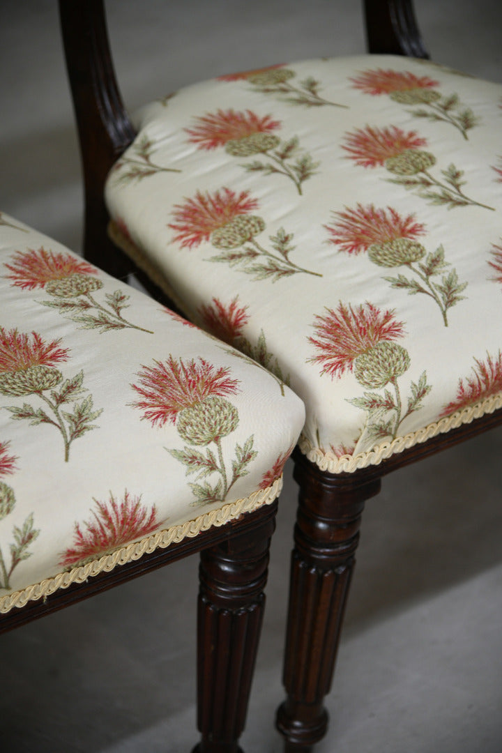 Set 4 Antique Mahogany Dining Chairs