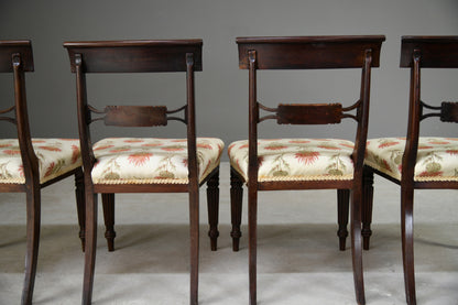 Set 4 Antique Mahogany Dining Chairs