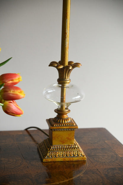 Pair Classical Style Gilt Lamps