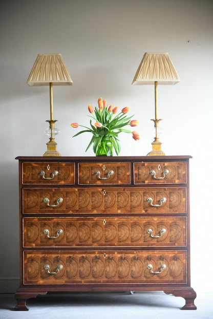 Oyster Veneer Chest of Drawers