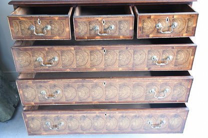 Oyster Veneer Chest of Drawers