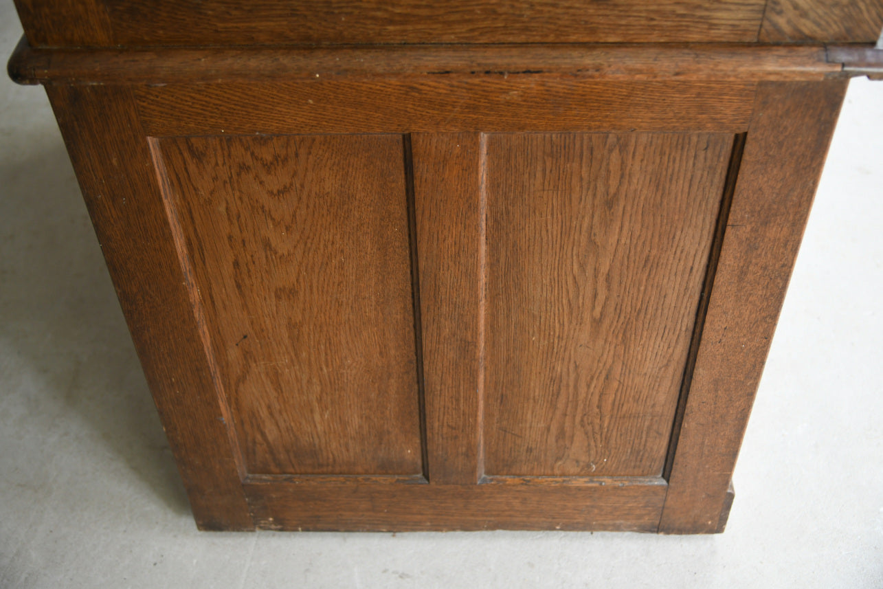 Edwardian Oak Roll Top Tambour Desk