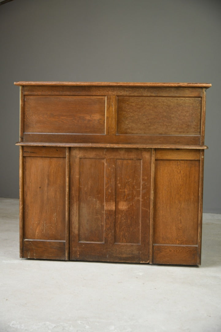 Edwardian Oak Roll Top Tambour Desk