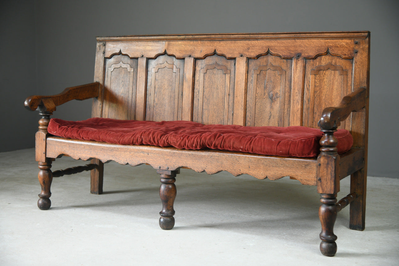 Georgian Oak Settle Bench