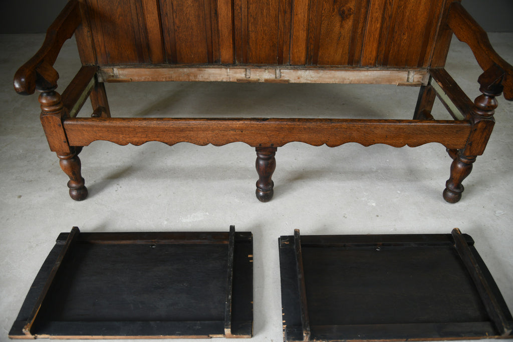 Georgian Oak Settle Bench – Kernow Furniture