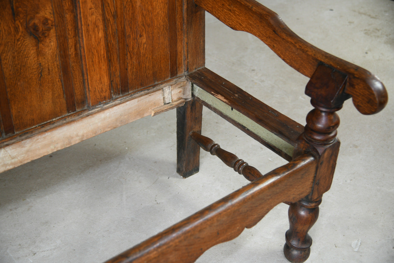 Georgian Oak Settle Bench