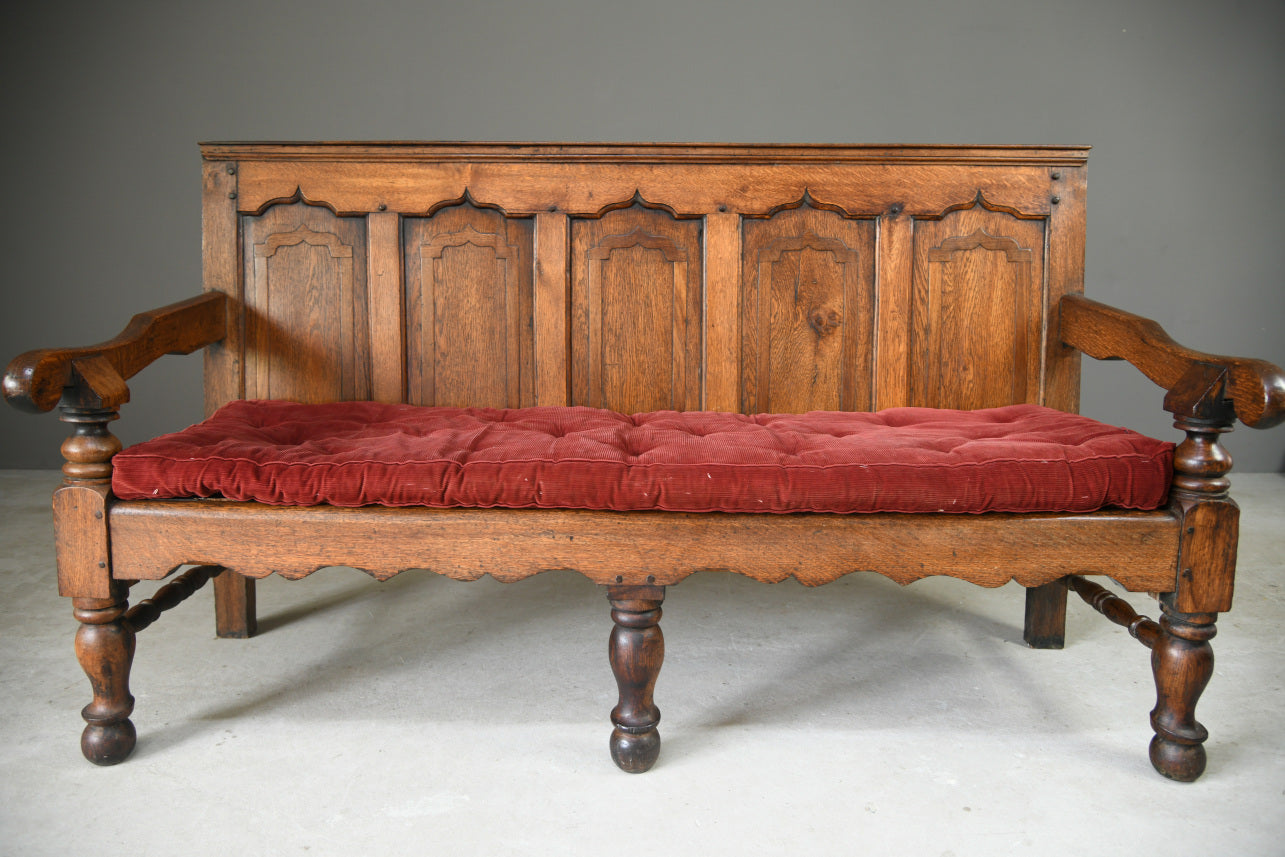 Georgian Oak Settle Bench