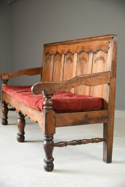 Georgian Oak Settle Bench