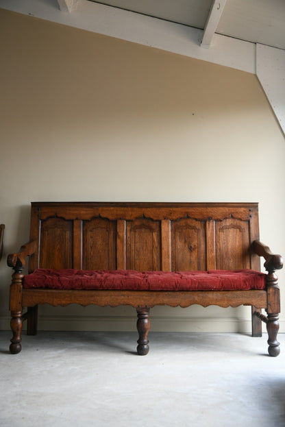 Georgian Oak Settle Bench