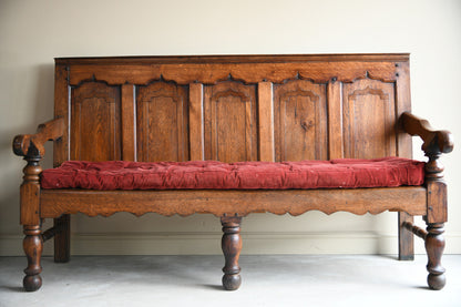 Georgian Oak Settle Bench