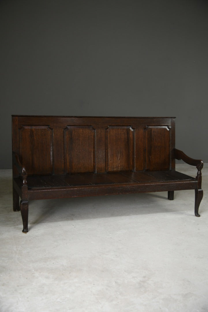 Georgian Oak Settle Bench