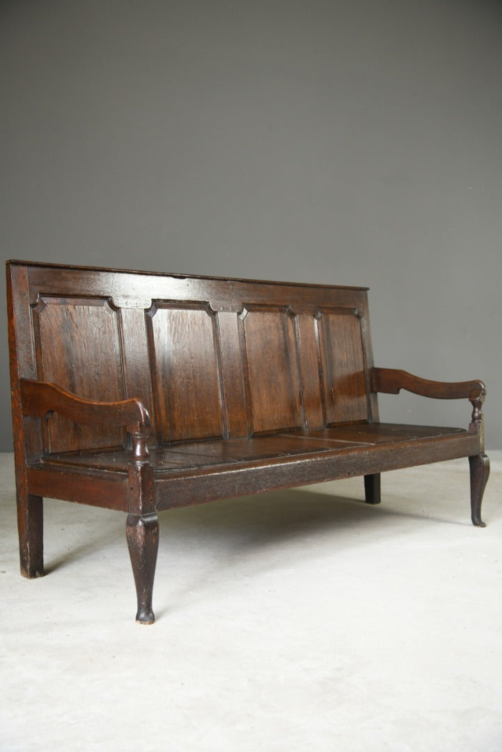 Georgian Oak Settle Bench