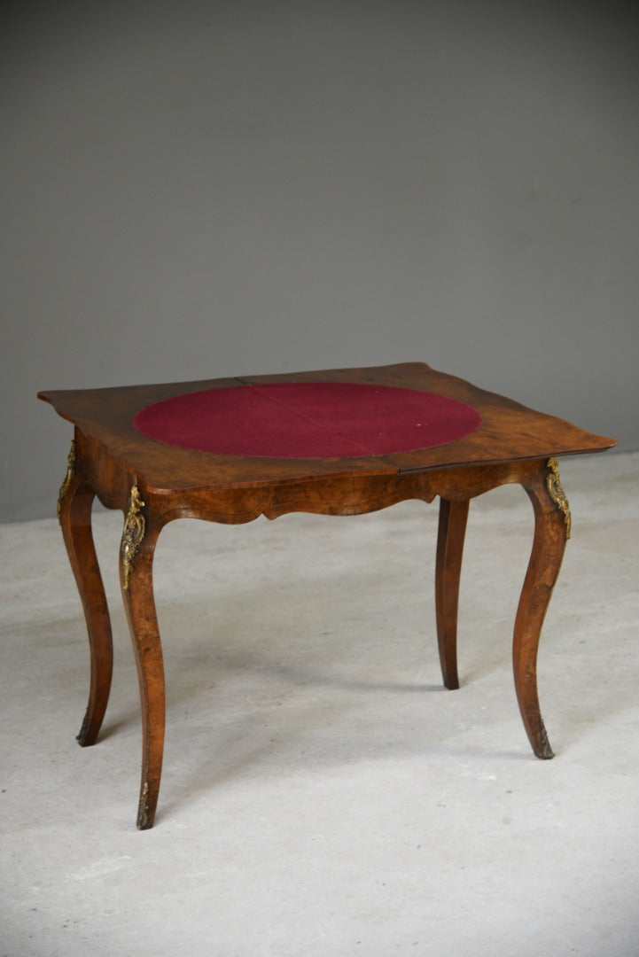 Antique French Marquetry Games Table