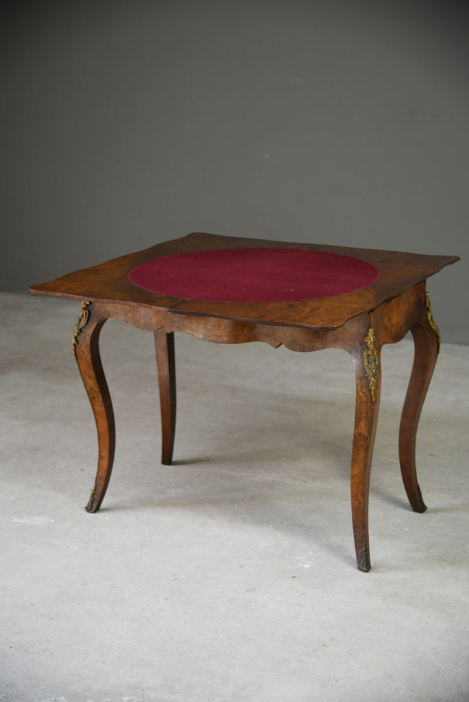 Antique French Marquetry Games Table