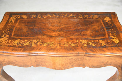 Antique French Marquetry Games Table