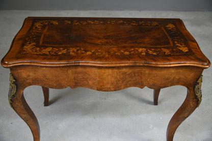 Antique French Marquetry Games Table