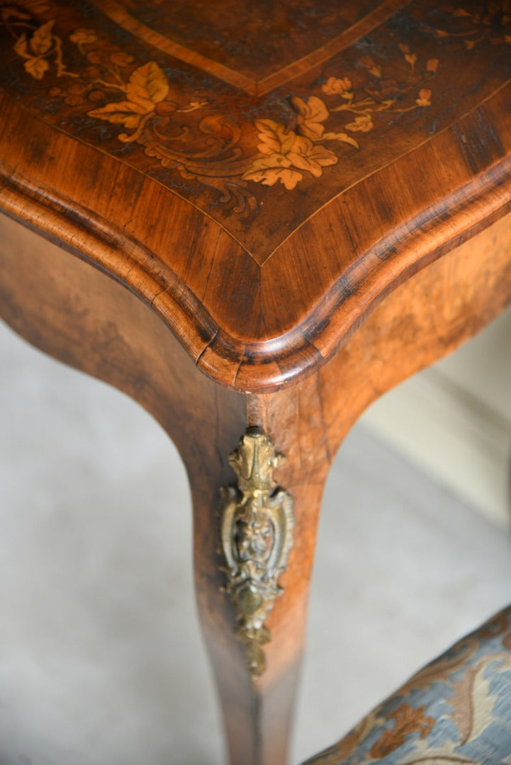 Antique French Marquetry Games Table