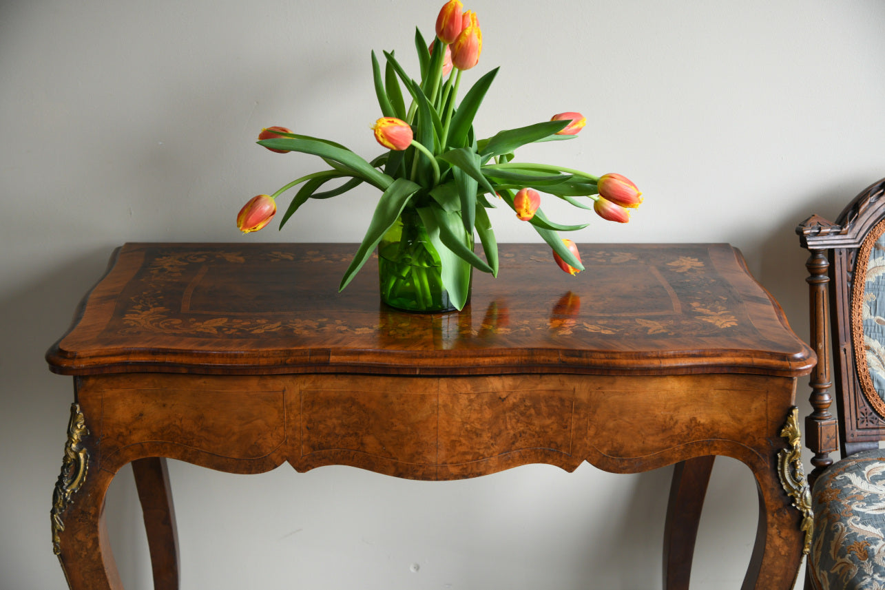 Antique French Marquetry Games Table