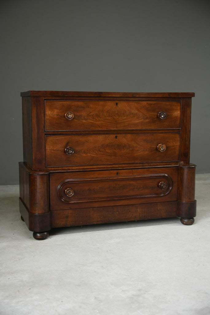 Antique Mahogany 2 Part Chest of Drawers