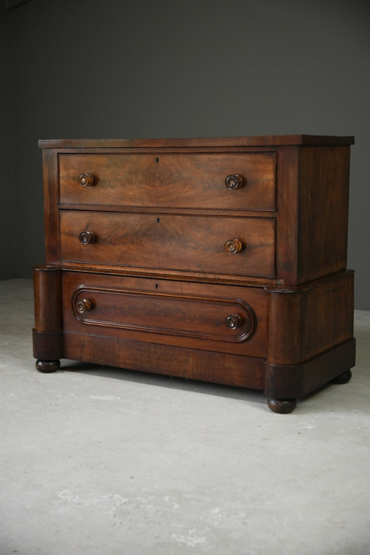 Antique Mahogany 2 Part Chest of Drawers