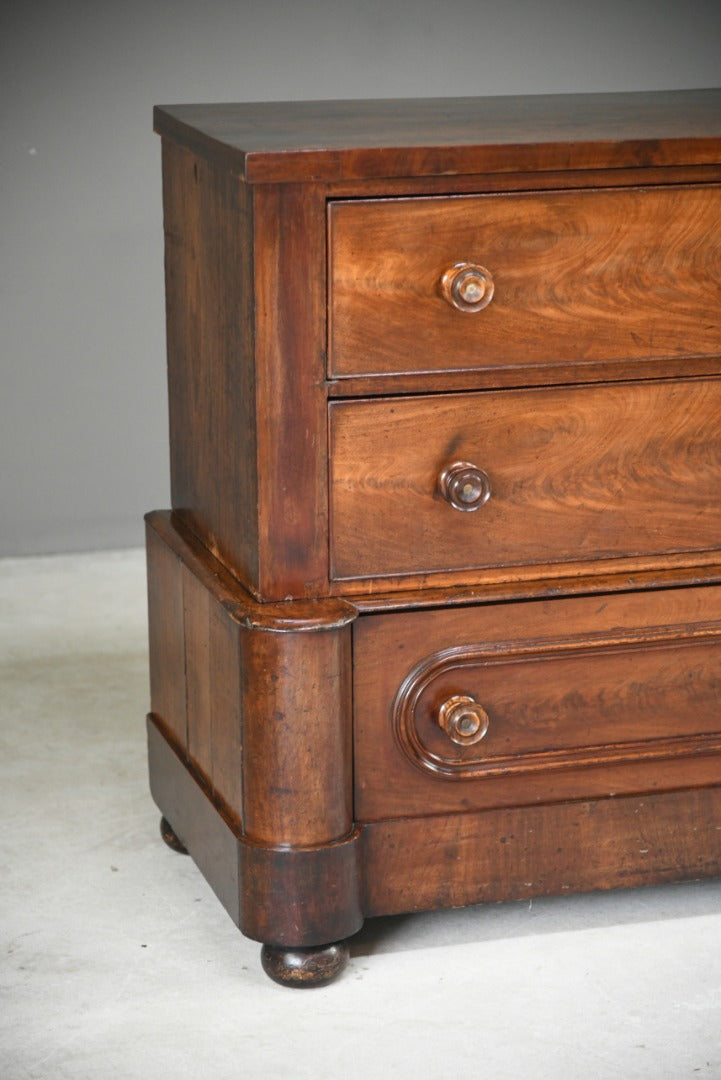 Antique Mahogany 2 Part Chest of Drawers