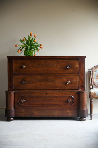 Antique Mahogany 2 Part Chest of Drawers