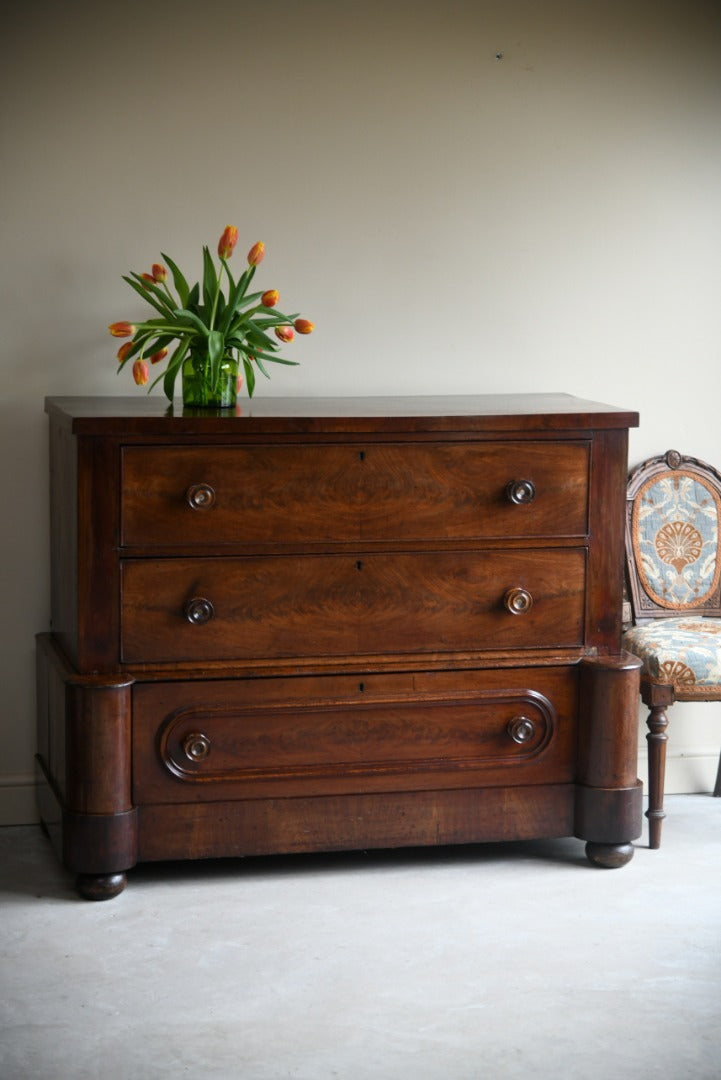 Antique Mahogany 2 Part Chest of Drawers