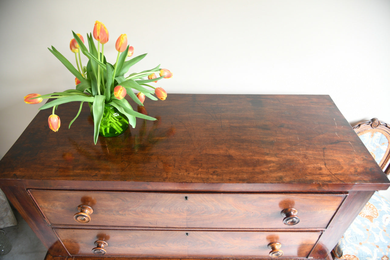 Antique Mahogany 2 Part Chest of Drawers