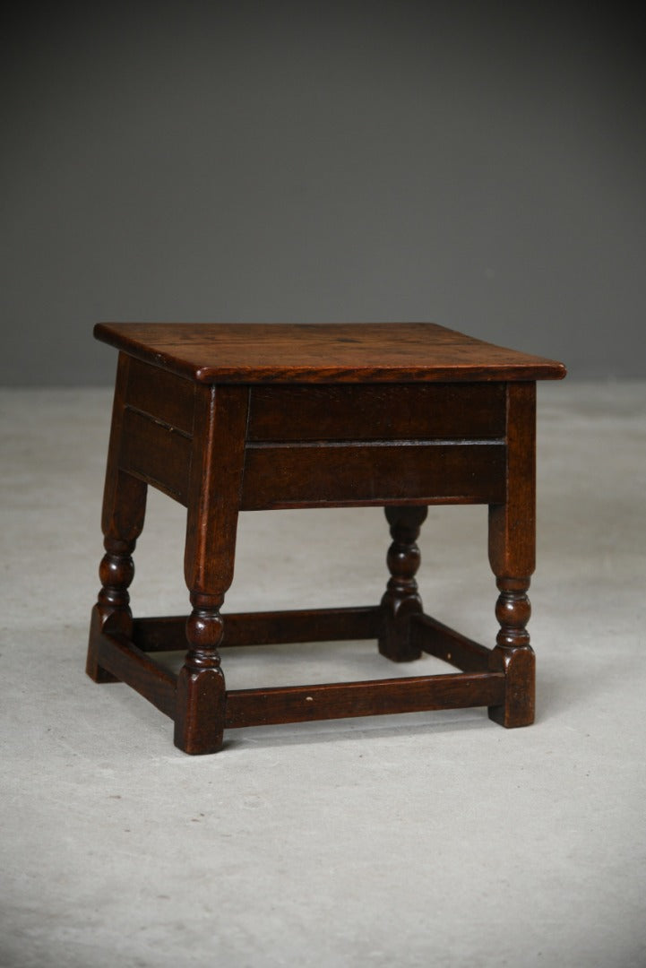 Antique Oak Joint Stool