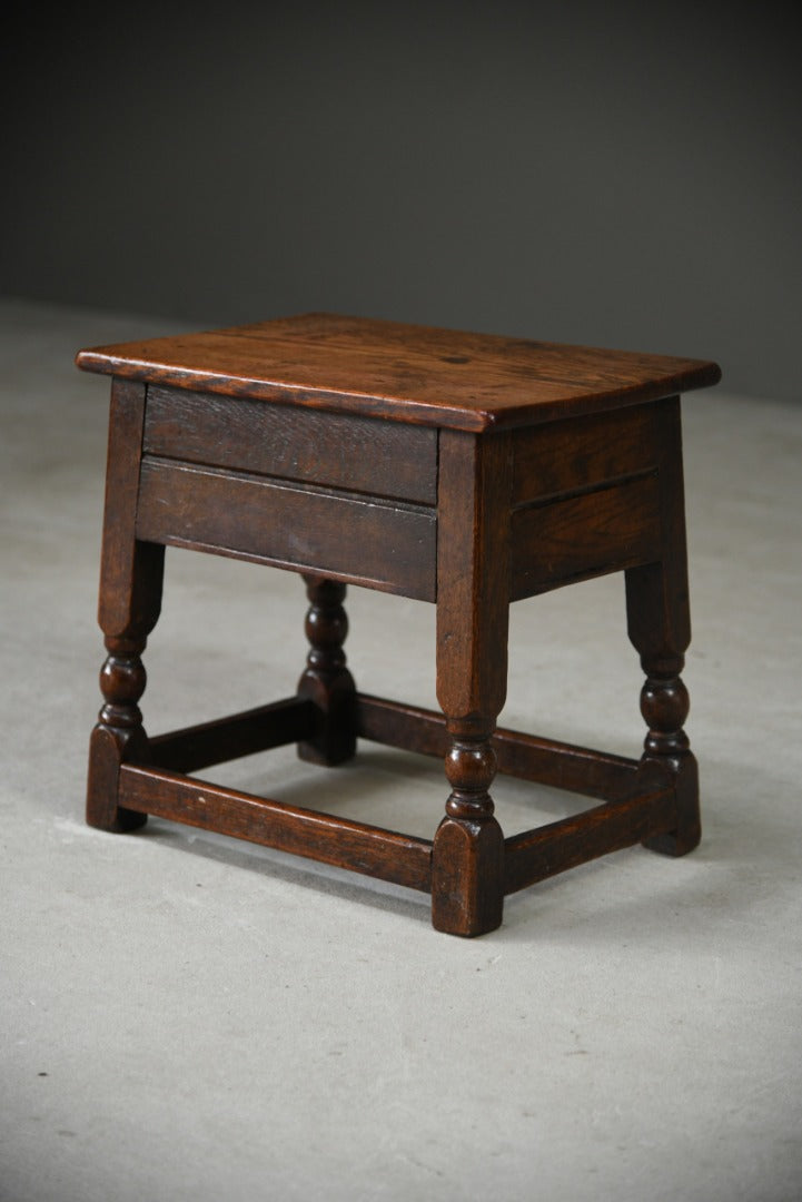 Antique Oak Joint Stool
