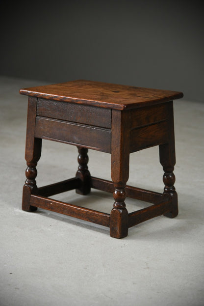 Antique Oak Joint Stool
