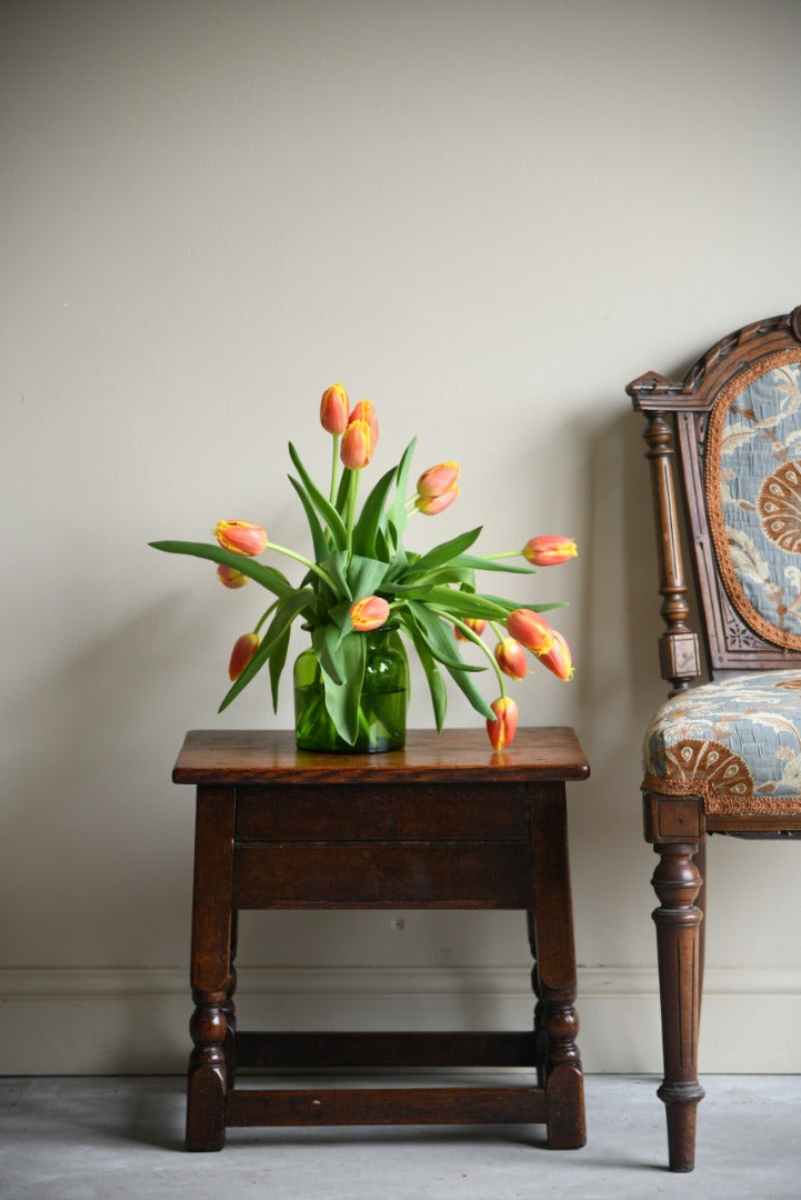 Antique Oak Joint Stool