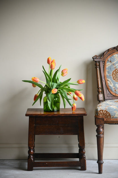 Antique Oak Joint Stool